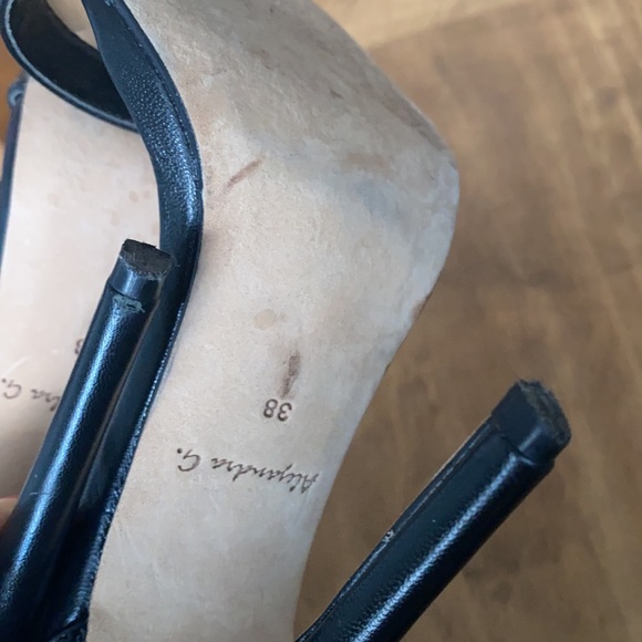 ALEJANDRA G.  chandelier heels BLACK LEATHER 38 - Picture 10 of 10